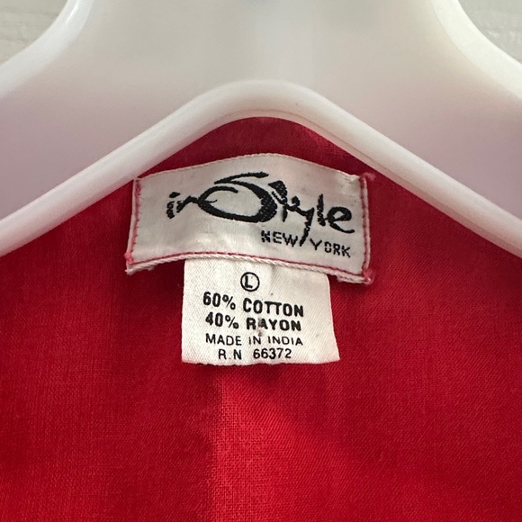 Vintage Colorful Embroidered Red Vest Beaded   Artsy Boho Festival Maximalism L - Picture 3 of 8